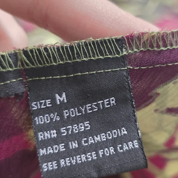 Y2K Vintage SKIRT Pink Green Cheetah Floral Boho 2000s Size Medium - Picture 4 of 4